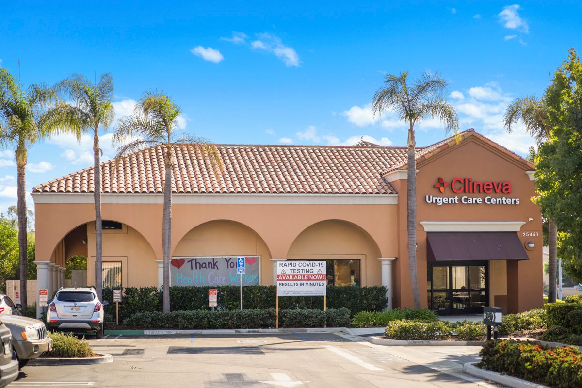Exterior of Clineva Urgent Care in Laguna Niguel